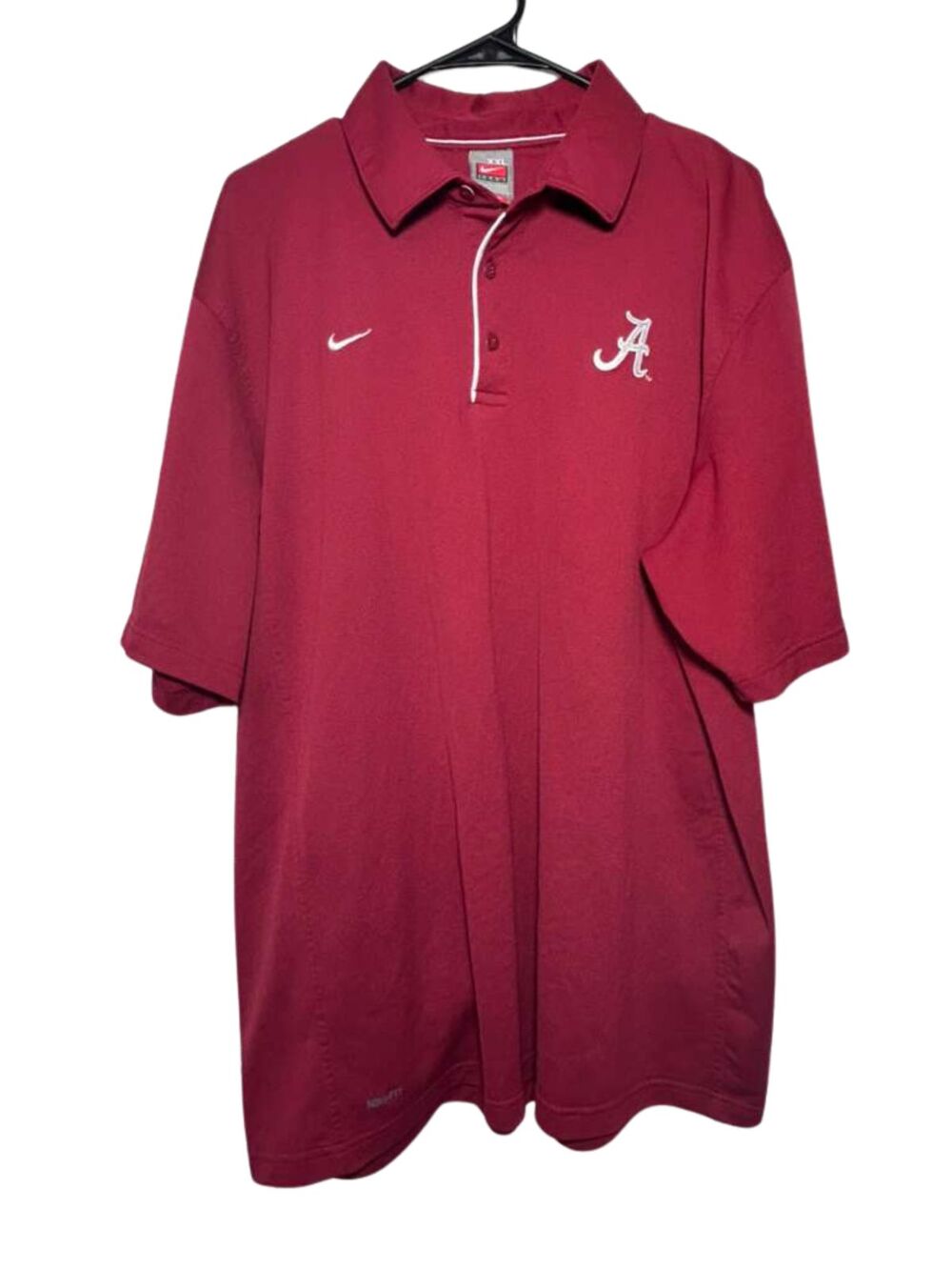 Nike Alabama Crimson Tide Polo Shirt Men's XXL Red Short Sleeve Performance